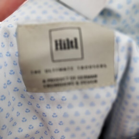 Hiltl The Ultimate Trousers Blue Flat Front Cotton Dress Pants Size 38 x 26 - Picture 12 of 12